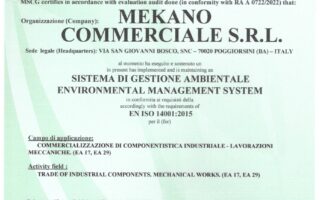 Certificate 176 MEKANO 14001